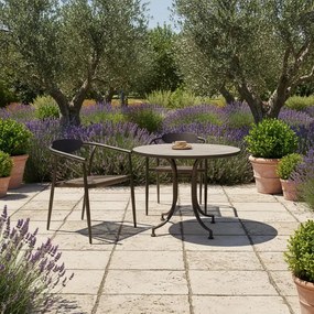 Krzesło Ogrodowe Ciemny brąz 56x61x75 cm Aluminium Plecione Brązowe Sznurki