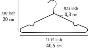 Metalowe wieszaki zestaw 20 szt. Sascha – Wenko