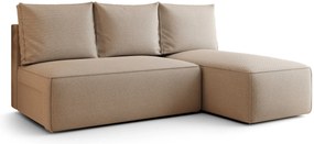 Ciemnobeżowy rozkładany narożnik z pojemnikiem N2-Z10