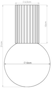 Plafon HALO biały IP44 ryflowany SOLLUX  LIGHTING