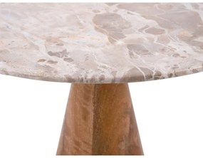 Okrągły stolik z blatem w dekorze marmuru ø 40 cm Force – Leitmotiv