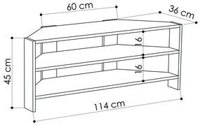 Beżowa szafka pod TV 114x45x36 cm Thales Corner – Kalune Design