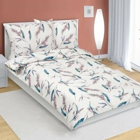 Bellatex Pościel bawełniana Klas beżowy, niebieski, 140 x 220 cm, 70 x 90 cm, 140 x 220 cm, 70 x 90 cm