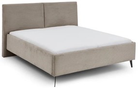 Szarobrązowe tapicerowane łóżko dwuosobowe bez stelaża 180x200 cm Lando – Meise Möbel
