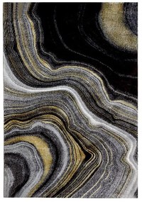 Dywan nowoczesny Pleasure Marmur szaro-złoty 120 cm x 170 cm