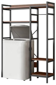 Regał nad pralką DELSIN, ciemny dąb