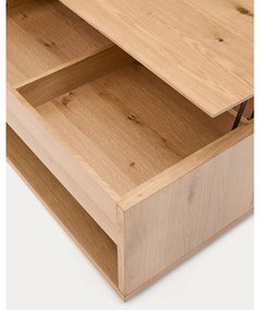 Stolik w dekorze dębu w naturalnym kolorze 60x120 cm Alguema – Kave Home