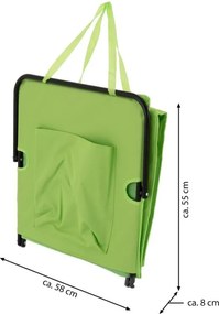 Regulowana podkładka plażowa z oparciem, zielona, 2 sztuki