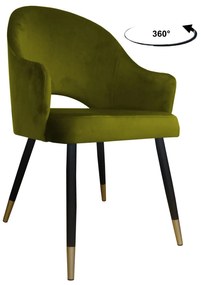 Krzesło obrotowe Velvet podstawa czarno-złota BL75