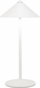 Zafferano Pina L lampa stołowa LED 6 W, akumulatorowa, IP65, dotykowy ściemniacz, magnetyczna głowica, do wnętrz i na zewnątrz, biała