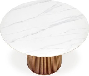 Okrągły stół Bruno z marmurowym blatem
