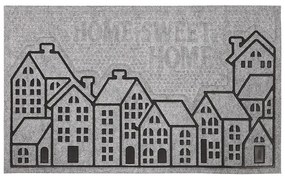 Wycieraczka Domky szara, 45 x 75 cm