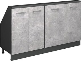 Szafka kuchenna na dach skośny beton 140x46x81.6 r-line