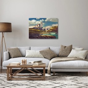 Obraz na szkle - Średniowieczny zamek (70x50 cm)