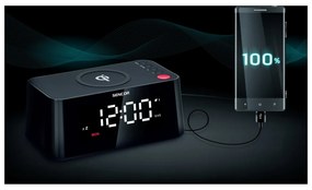 Sencor SDC 7600 Qi zegar z ładowarką, czarny