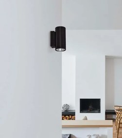 Czarny metalowy nowoczesny kinkiet tuba - 2X A788 D0-B53