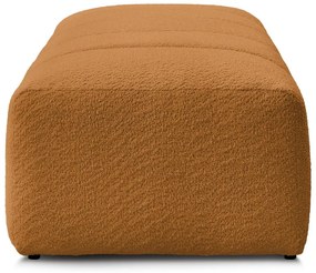 Musztardowy podnóżek z materiału bouclé Annecy – Bobochic Paris