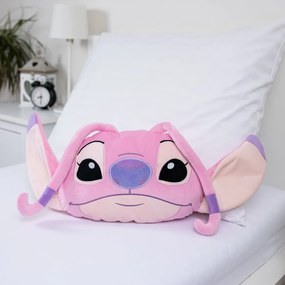 Polarowa poduszka dziecięca 41x32 cm Lilo and Stitch "Angel Pink" – Jerry Fabrics
