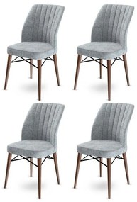 Zestaw krzeseł do jadalni Flex Grey and Brown, 4szt.