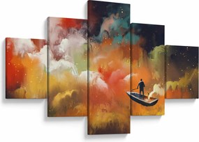 Obraz - człowiek unoszący się w kosmosie (125x70 cm)