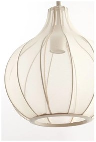 Beżowa lampa wisząca z tekstylnym kloszem ø 29 cm Elati – Light &amp; Living