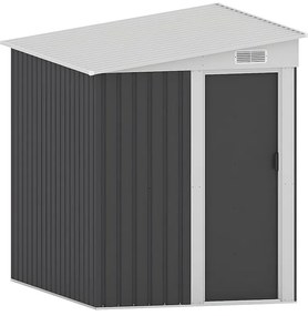 Schowek ogrodowy przyścienny z metalu/ocynkowanej stali antracytowy 3,15 m² - DAXTON