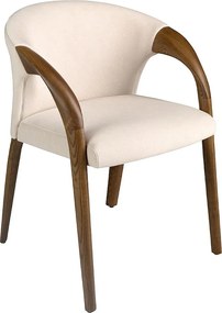 Krzesło z kremowego aksamitu 5151 ANGEL CERDA