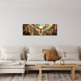 Obraz - Mitologia anielska (z zegarem) (90x30 cm)