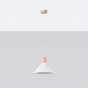 Lampy wiszące skandynawski Zorra, stal - 1 źródło światła 4000K - L.30 x H.120 cm - biały