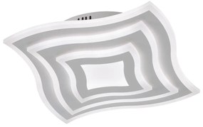 Biała metalowa lampa sufitowa LED ze zdalnym sterowaniem i ściemniaczem 43x43 cm Gorden – Fischer & Honsel
