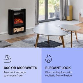 Klarstein Studio 5 Smart 1800W 62cm Kominek Elektryczny Dekoracyjny Czarny