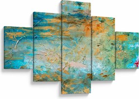 Obraz niebieskiej abstrakcji (125x70 cm)