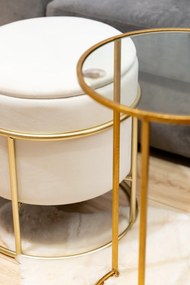 Pufa ze schowkiem ELIANE, okrągła