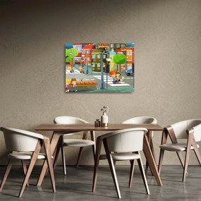Obraz na szkle - Dziecięce miasteczko (70x50 cm)