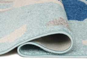 Turkusowy dziecięcy dywan z królikiem D2-G70