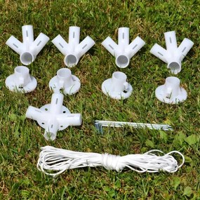 Namiot imprezowy 3×3 m – biały PE, 2 ścianki z oknami