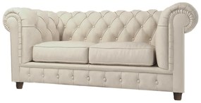 Kremowa aksamitna sofa 184 cm Cambridge – Ropez