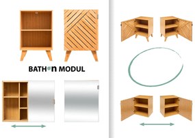 Szafka łazienkowa Bath n'modul, zamykana, bambus, 70 cm