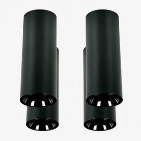 Pack 4 Okrągłych Natynkowych Plafonów Sufitowych Led Ø7,2 Cm Do Użytku Zewnętrznego, Wykonanych Z Aluminium - Sklum