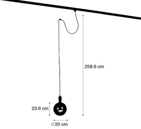 Lampa wisząca z zawieszeniem szynowym czarny w tym LED G200 - CavaluxPrzemysłowy Oswietlenie wewnetrzne