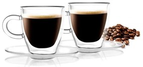 Zestaw 2 szklanek z podwójną ścianką Vialli Design Amo Espresso, 50 ml