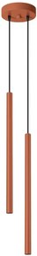 Wiszące podwójne lampy tuby w kolorze ochra - M085 L4-T56