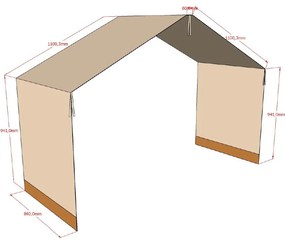 Jasnobrązowa bawełniana zasłona dziecięca do łóżka 86x414 cm Forrest – Vipack
