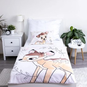 Bawełniana pościel dziecięca do łóżeczka 100x135 cm Bambi "Beige" – Jerry Fabrics