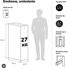 Szafka kartotekowa na kółkach, metalowa, 8 szuflad, na dokumenty, biała, 300x1100x600 mm: SARA V8