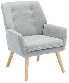 Fotel z szarą tapicerką - SERINO