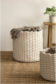 Tekstylny koszyk ø 40x40 cm Peach Skin Round XL – Bigso