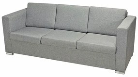Trzyosobowa jasnoszara sofa loftowa - Telva 3Q