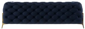 Ciemnoniebieska aksamitna sofa 225 cm Chelsea Bis – Ropez