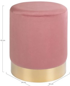Różowy puf House Nordic Gamby, ø 34 cm